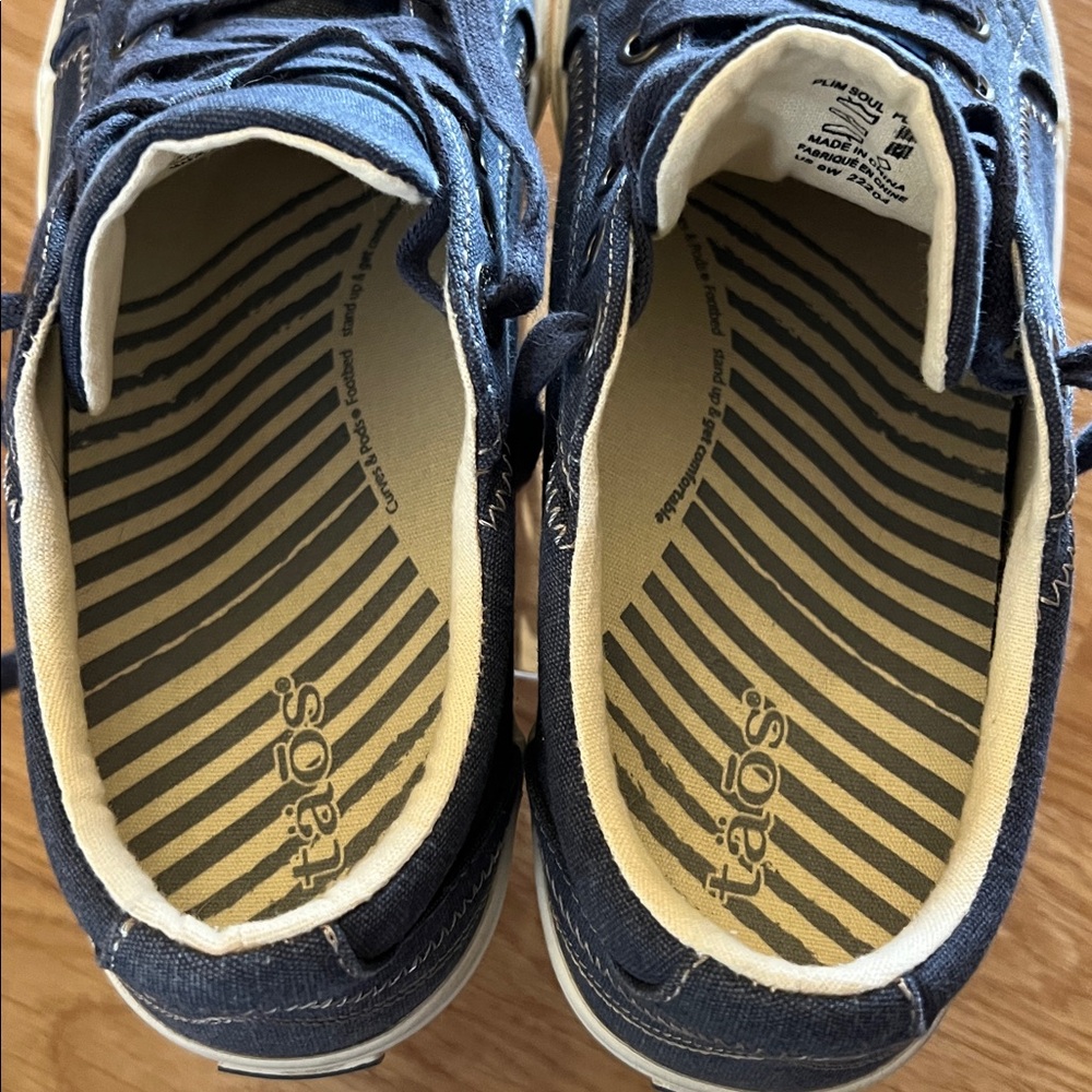 Taos Women’s Plim Soul Blue Wash Canvas Sneakers Size 9W - Picture 8 of 14